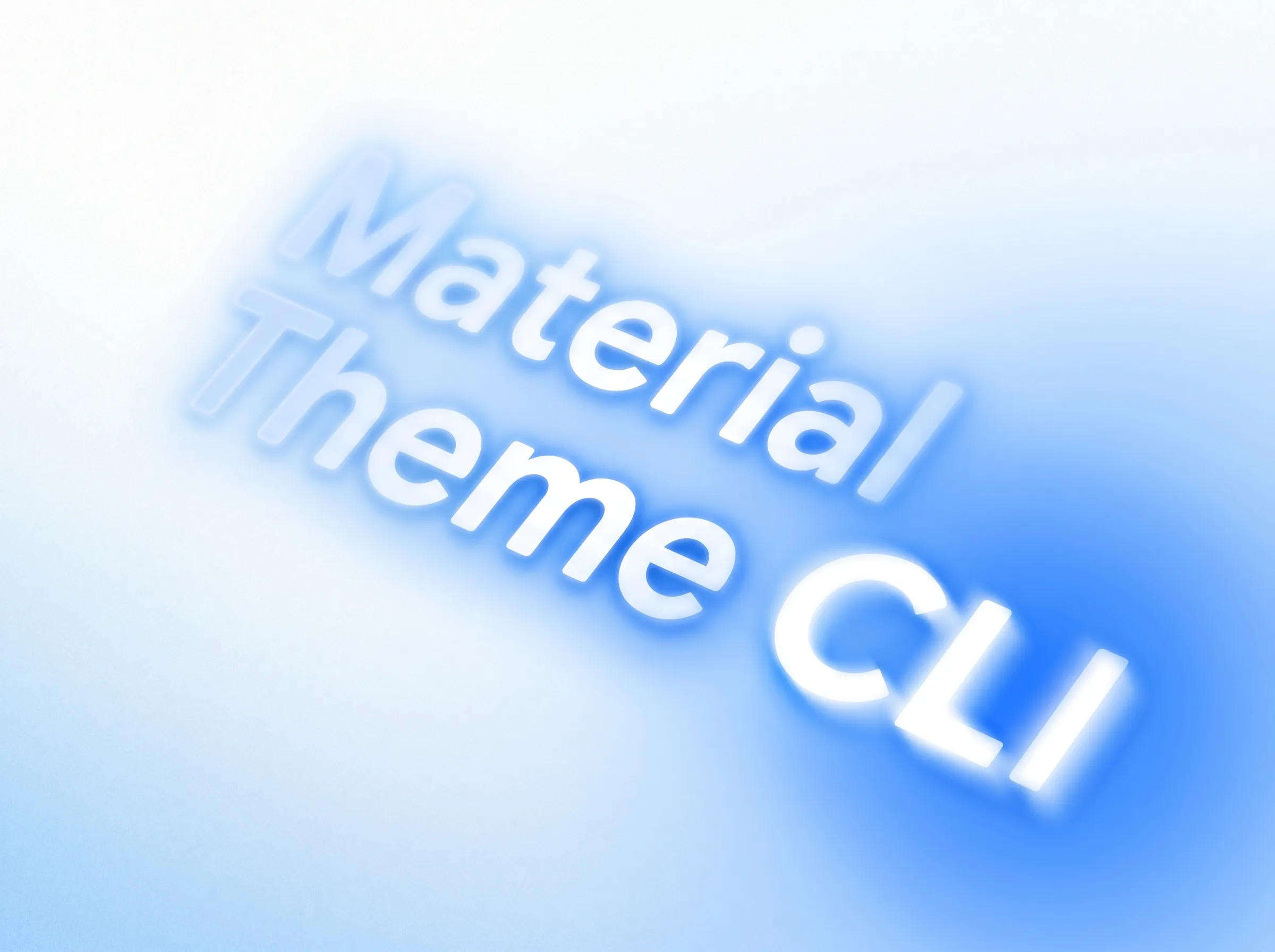 Glowing terminal prompt for the Material Theme CLI
