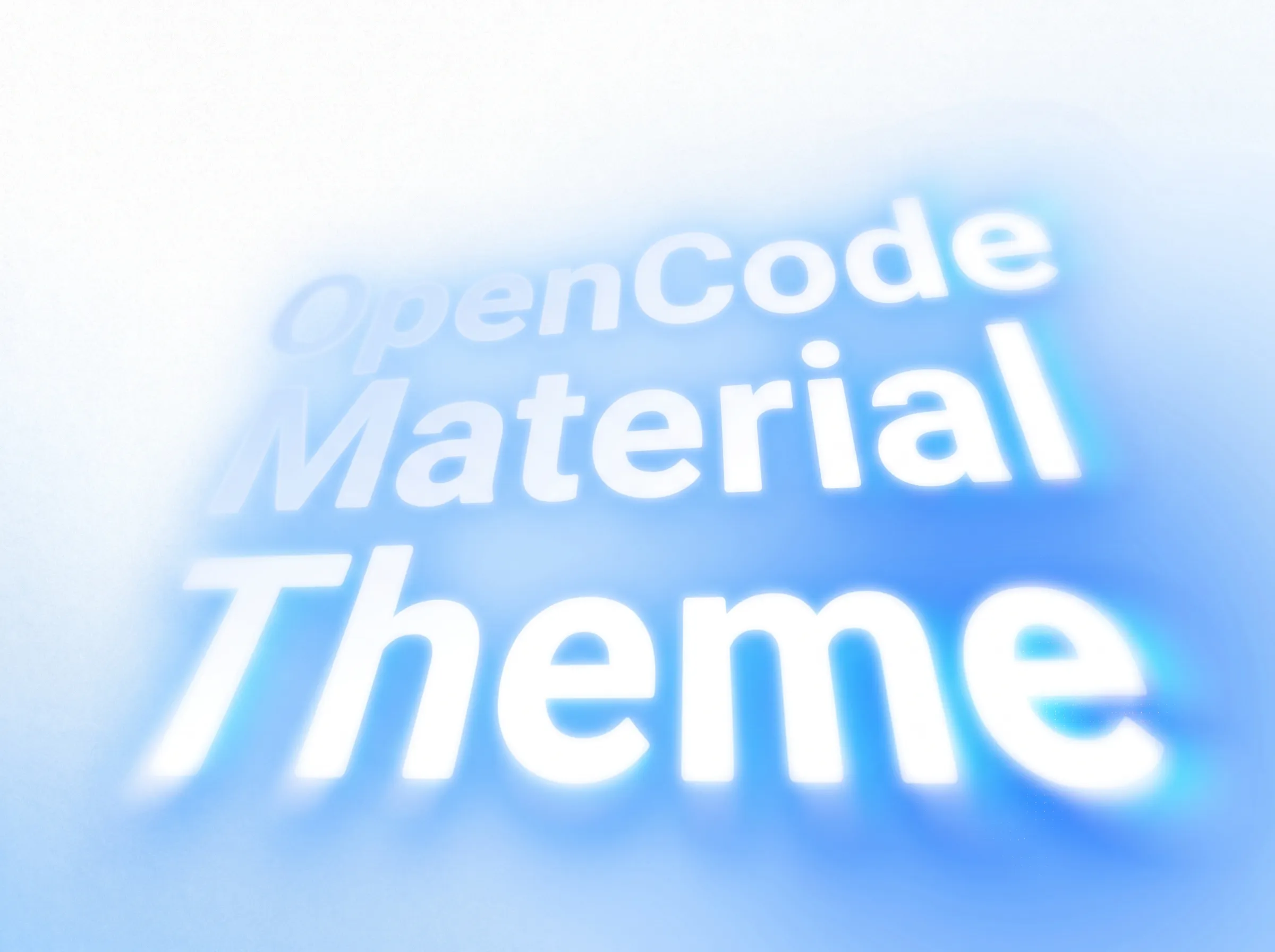 Glowing terminal cell grid for the OpenCode Material theme